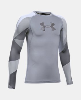 Boys' HeatGear® Armour Printed Long Sleeve 4 Colors $39.99