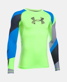Boys' HeatGear® Armour Printed Long Sleeve 1 Color $34.99
