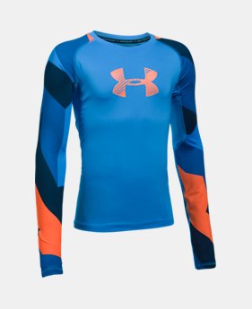 Boys' HeatGear® Armour Printed Long Sleeve 2 Colors $34.99