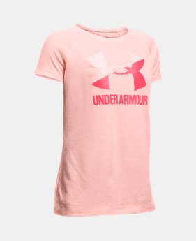 Best Seller Girls' UA Solid Big Logo Short Sleeve T-Shirt $14.99