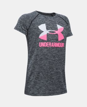 Girls' UA Big Logo Short Sleeve T-Shirt 1 Color $19.99