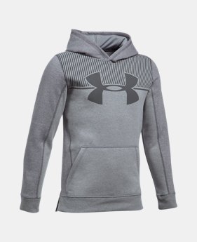 Boys' UA Stretch Fleece Blocked Hoodie 4 Colors Available $26.99 to $33.74