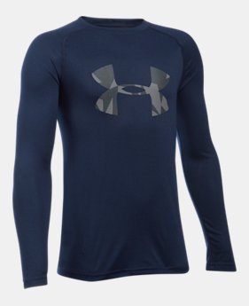 Boys' UA Big Logo Long Sleeve T-Shirt 2 Colors Available $12.5