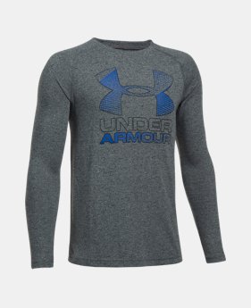 Boys' UA Hybrid Big Logo Long Sleeve T-Shirt 1 Color $29.99