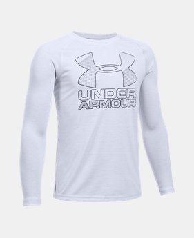 Boys' UA Hybrid Big Logo Long Sleeve T-Shirt 1 Color $29.99