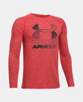 Boys' UA Hybrid Big Logo Long Sleeve T-Shirt 1 Color $29.99