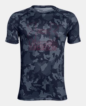 Best Seller Boys' UA Big Logo Hybrid Printed T-Shirt 2 Colors Available $12.5