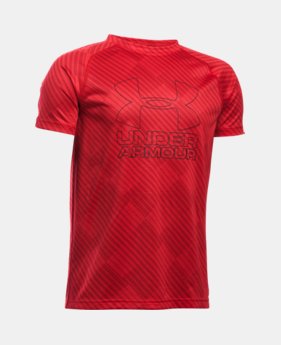 Best Seller Boys' UA Big Logo Hybrid Printed T-Shirt 9 Colors $19.99