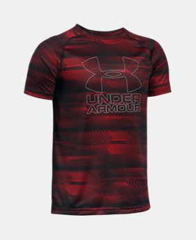 Best Seller Boys' UA Big Logo Hybrid Printed T-Shirt 1 Color $14.99 to $18.99