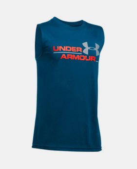 Boys' UA Double Header Tank 1 Color $19.99
