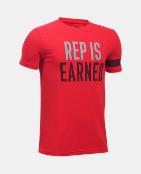 Boys' UA Rep Is Earned T-Shirt 1 Color $19.99