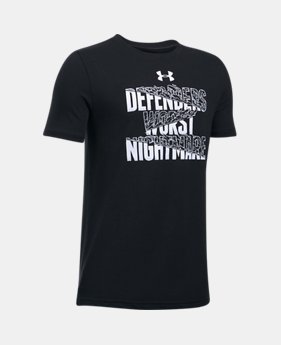 Boys' UA Defenders Beware T-Shirt 1 Color Available $13.99