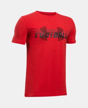 Boys' UA Football Overlay T-Shirt 1 Color $19.99