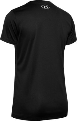 Camiseta Manga Corta con Cuello en V UA Velocity para Mujer, Black, pdpMainDesktop image number 5