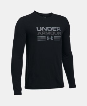 Boys' UA Crossbar Logo Long Sleeve T-Shirt 1 Color Available $12.5 to $18.99