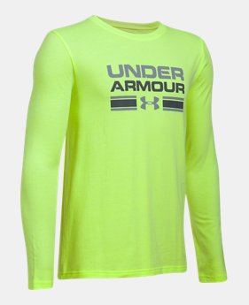 Boys' UA Crossbar Logo Long Sleeve T-Shirt 1 Color Available $12.5 to $18.99