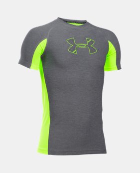 Boys' HeatGear® Armour Patterned Short Sleeve Shirt 3 Colors $13.49 to $17.99