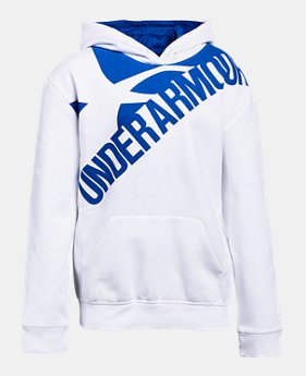 New to Outlet Girls' UA Threadborne™ Printed Fleece Hoodie LIMITED TIME ONLY 6 Colors Available $31.49