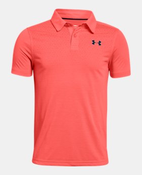 Boys' UA Threadborne Polo FREE U.S. SHIPPING 2 Colors Available $34.99