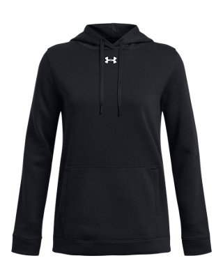 Sudadera con capucha UA Hustle Fleece para mujer, Black, pdpMainDesktop image number 5