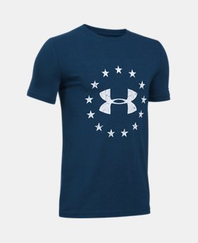Boys' UA Freedom Logo T-Shirt 1 Color Available $14.99