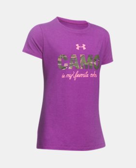 Girls' UA Camo Favorite T-Shirt 1 Color $19.99