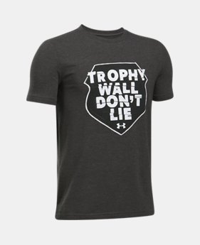 New Arrival Boys' UA Trophy Wall Don't Lie T-Shirt 1 Color $19.99