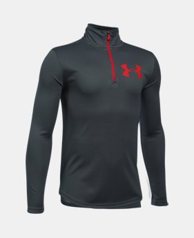 Boys' UA Tech™ Textured ¼ Zip 2 Colors $34.99