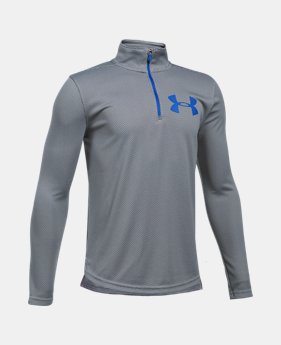 Boys' UA Tech™ Textured ¼ Zip 2 Colors $34.99