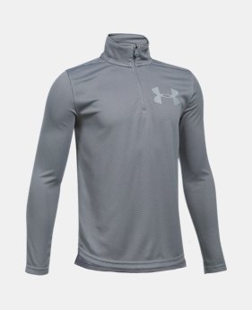 Boys' UA Tech™ Textured ¼ Zip 2 Colors $34.99