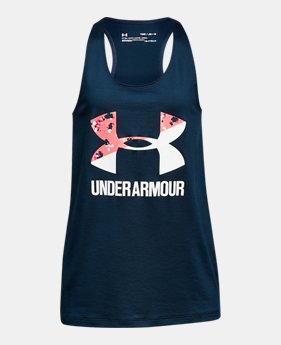 Girls' UA Big Logo Slash Tank 1 Color Available $19.99