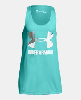 Girls' UA Big Logo Slash Tank 1 Color $19.99