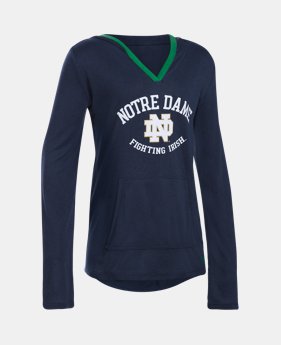 Girls' Notre Dame UA Grainy Techâ„¢ Hoodie 1 Color $25.49