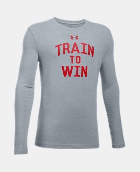 New Arrival Boys' UA Train To Win Long Sleeve T-Shirt 1 Color $24.99