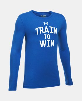 New Arrival Boys' UA Train To Win Long Sleeve T-Shirt 1 Color $24.99