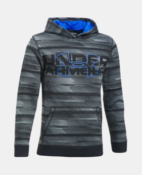 New Arrival Boys' UA Threadborne™ Nov Logo Hoodie 1 Color $49.99