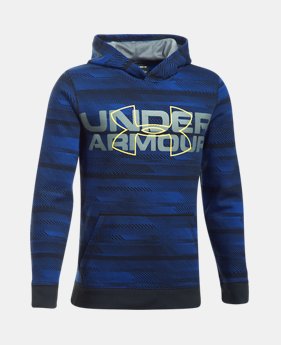Boys' UA Threadborne™ Big Logo Hoodie 3 Colors Available $29.99