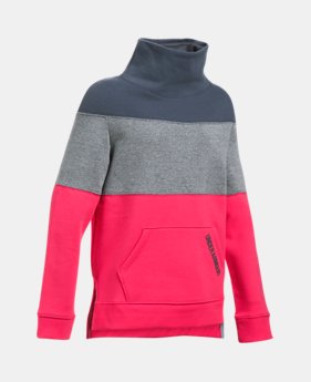 Girls' UA Threadborne™ Fleece Slouchy Crew 1 Color Available $32.99