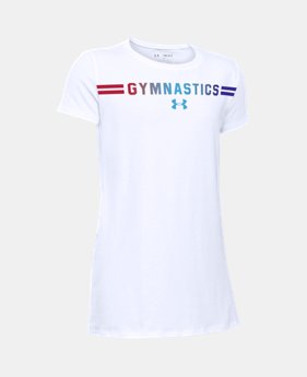 Girls' UA Gymanstics Wordmark Short Sleeve T-Shirt LIMITED TIME: FREE SHIPPING 1 Color $22.99