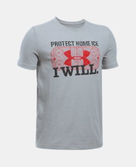New Arrival Boys' UA Hockey Protect Home Ice T-Shirt LIMITED TIME: FREE SHIPPING $22.99