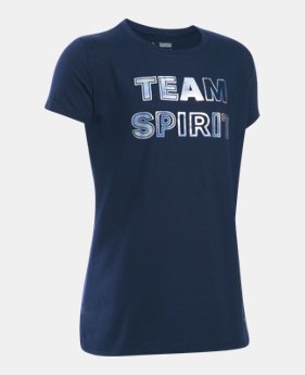 Girls' UA Team Spirit Short Sleeve T-Shirt 1 Color $11.24