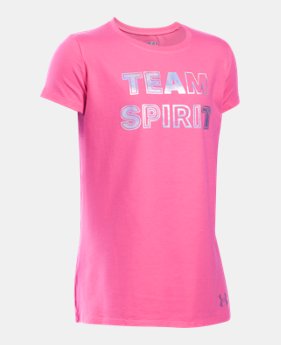 Girls' UA Team Spirit Short Sleeve T-Shirt 1 Color $11.24