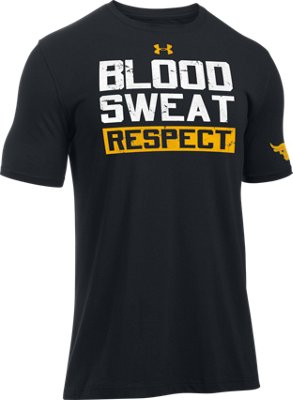 Men's UA x Project Rock Blood Sweat Respect TShirt Under Armour US