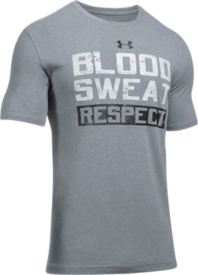 Men's UA x Project Rock Blood Sweat Respect TShirt Under Armour US