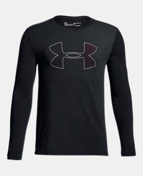 Boys' UA Halftone Branded Long Sleeve 2 Colors Available $25