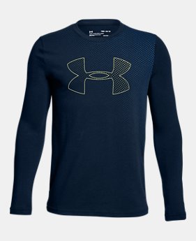 Boys' UA Halftone Branded Long Sleeve 2 Colors Available $25