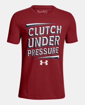 Boys' UA Clutch Under Pressure T-Shirt 2 Colors Available $15