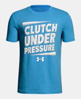 Boys' UA Clutch Under Pressure T-Shirt 2 Colors Available $15