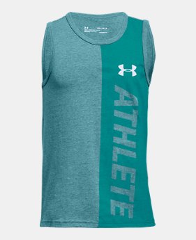 Boys' UA Athlete Tank LIMITED TIME: FREE SHIPPING 2 Colors Available $25