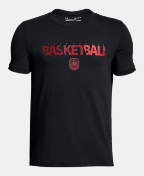 Boys' UA Vertical Logo T-Shirt 4 Colors Available $15